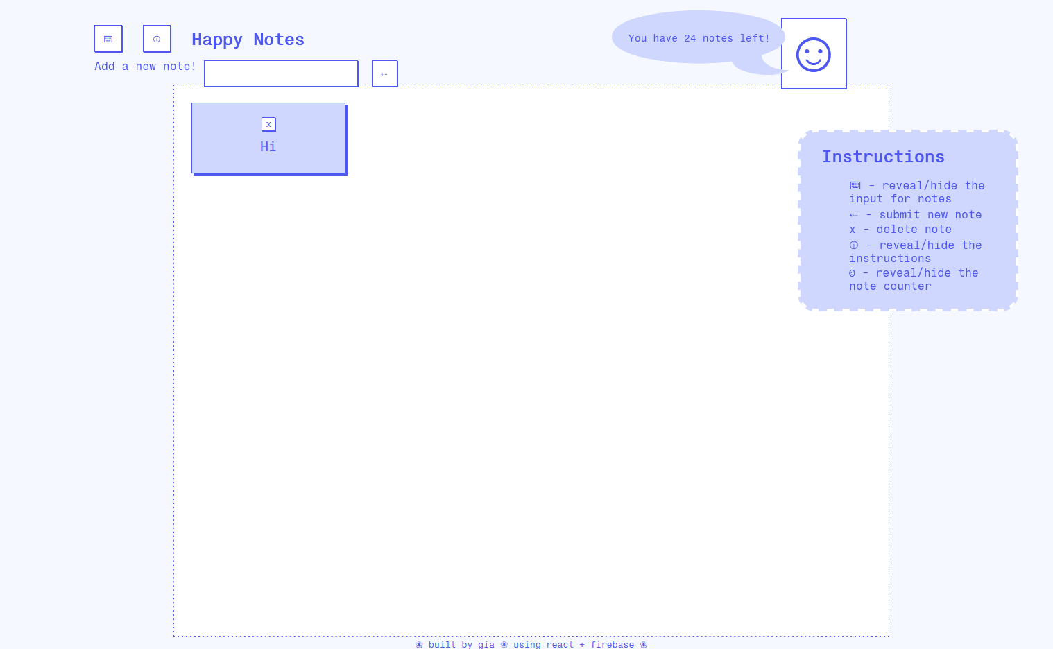 Screenshot of the Pinboard Application